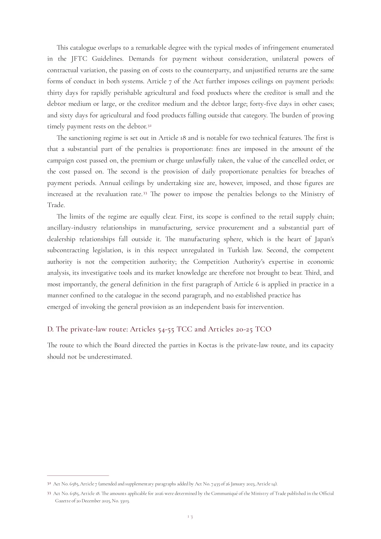 Abuse of a Superior Bargaining Position: The Japanese Antimonopoly Law’s Supply-Chain Approach and Its Adaptability to Turkish Law image 14