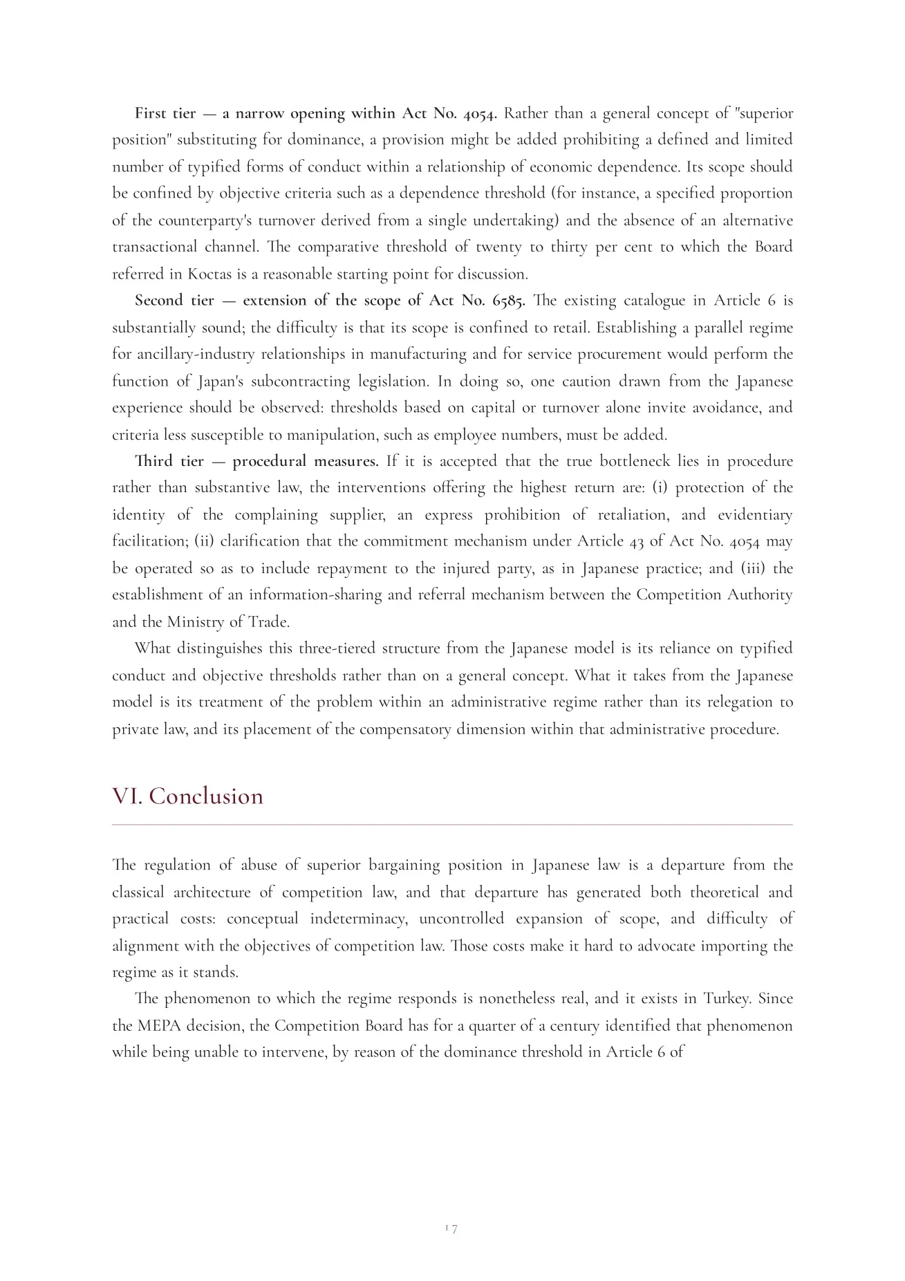 Abuse of a Superior Bargaining Position: The Japanese Antimonopoly Law’s Supply-Chain Approach and Its Adaptability to Turkish Law image 18