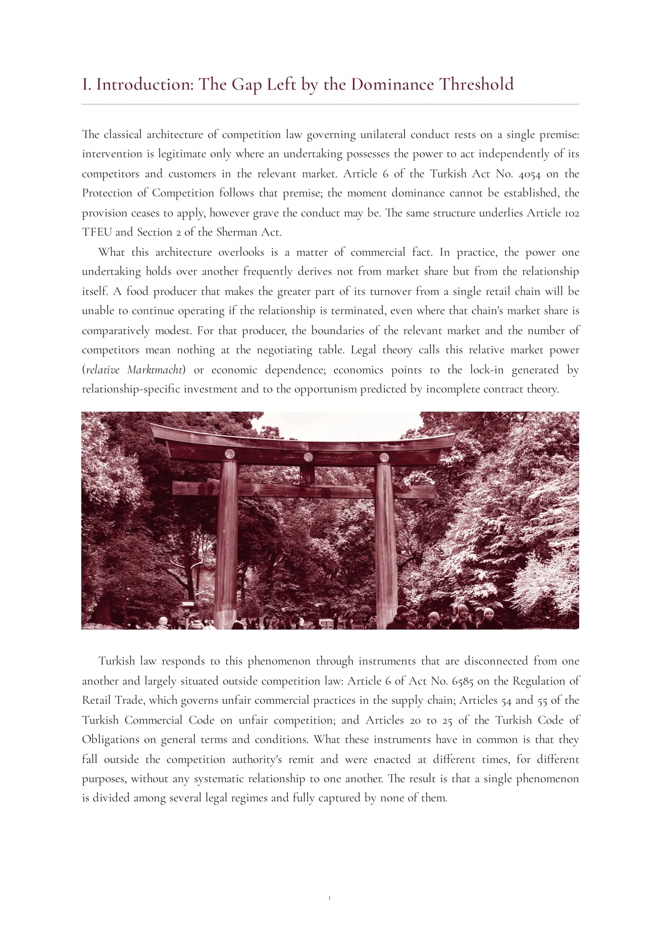 Abuse of a Superior Bargaining Position: The Japanese Antimonopoly Law’s Supply-Chain Approach and Its Adaptability to Turkish Law image 2