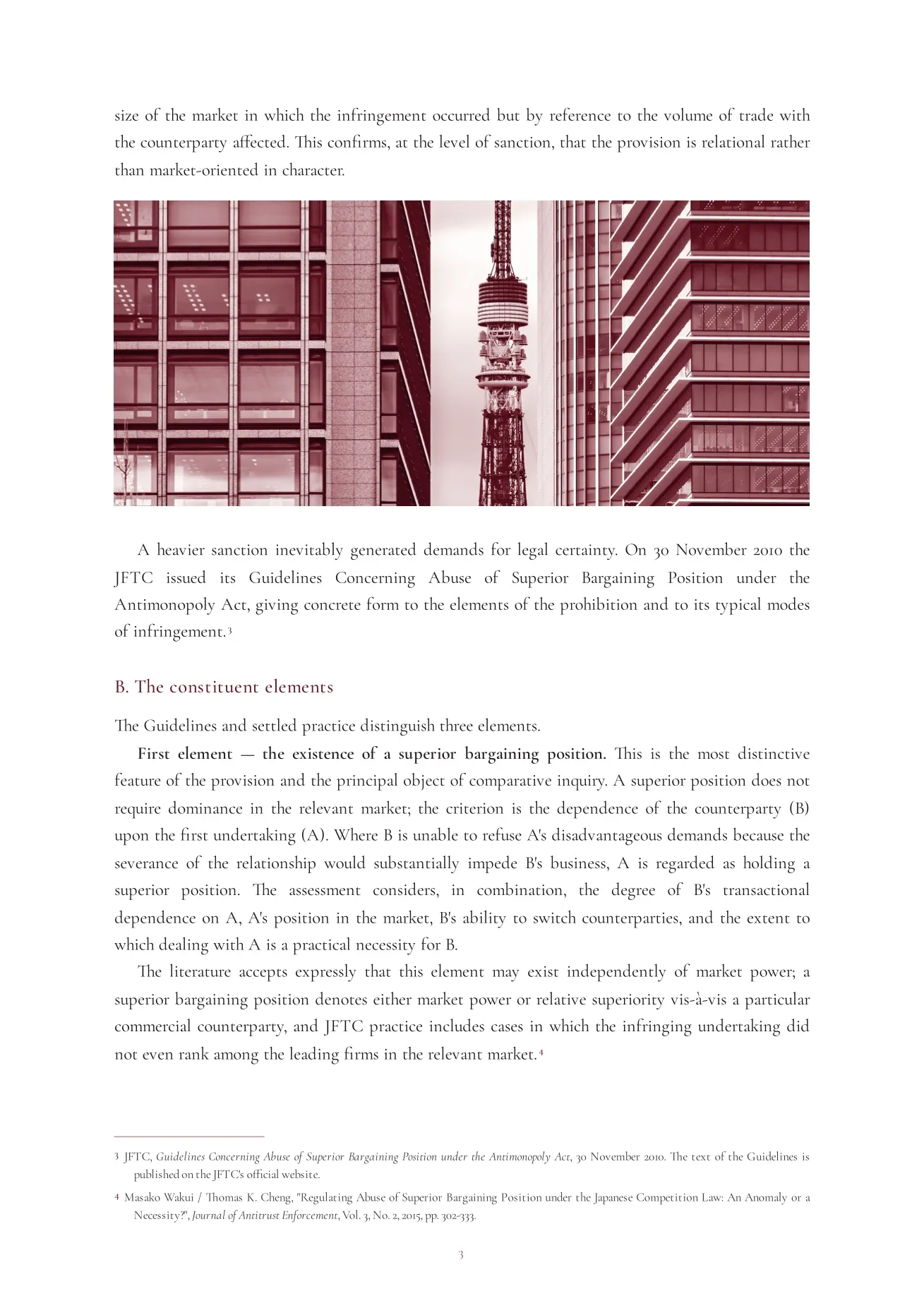 Abuse of a Superior Bargaining Position: The Japanese Antimonopoly Law’s Supply-Chain Approach and Its Adaptability to Turkish Law image 4