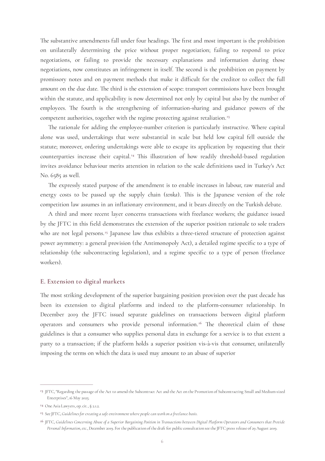 Abuse of a Superior Bargaining Position: The Japanese Antimonopoly Law’s Supply-Chain Approach and Its Adaptability to Turkish Law image 7