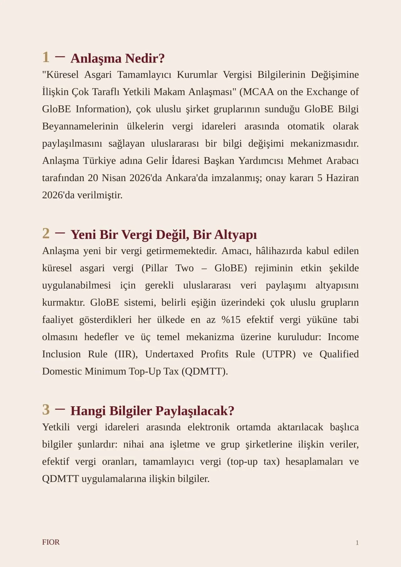 Türkiye Signed the GloBE Information Exchange Agreement image 1