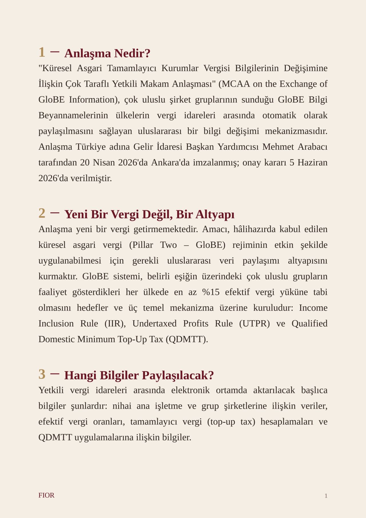 Türkiye GloBE Bilgi Değişimi Anlaşmasını İmzaladı görseli 1